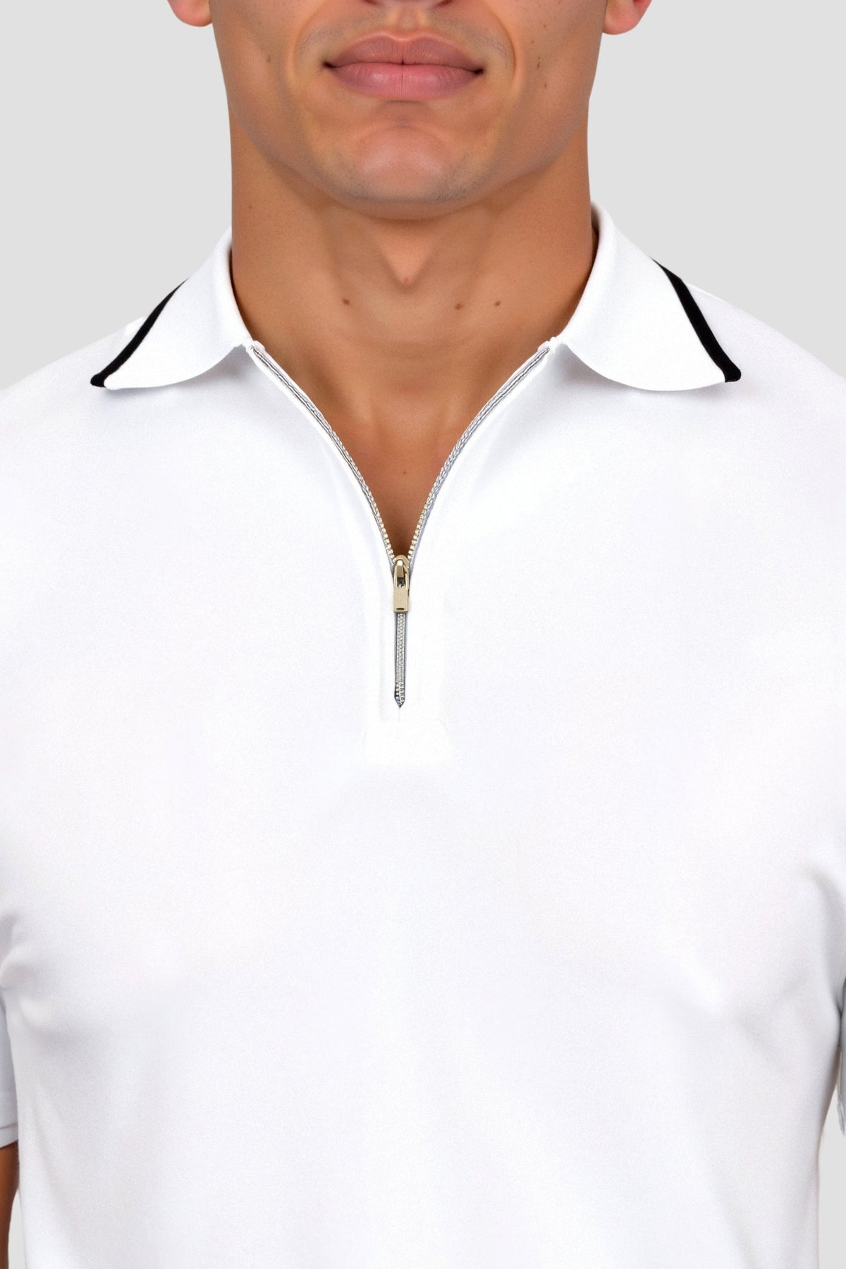 Men's Knitted Zip-Neck Summer Polo