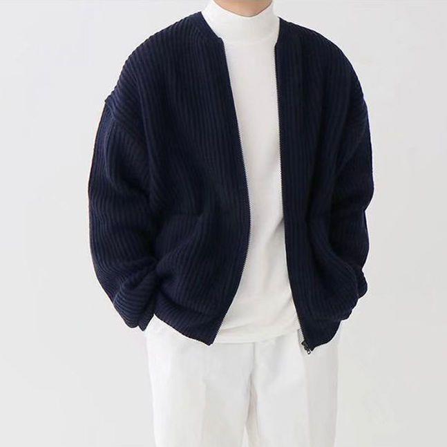 Men's Warm Casual High-Collar Knit Pullover