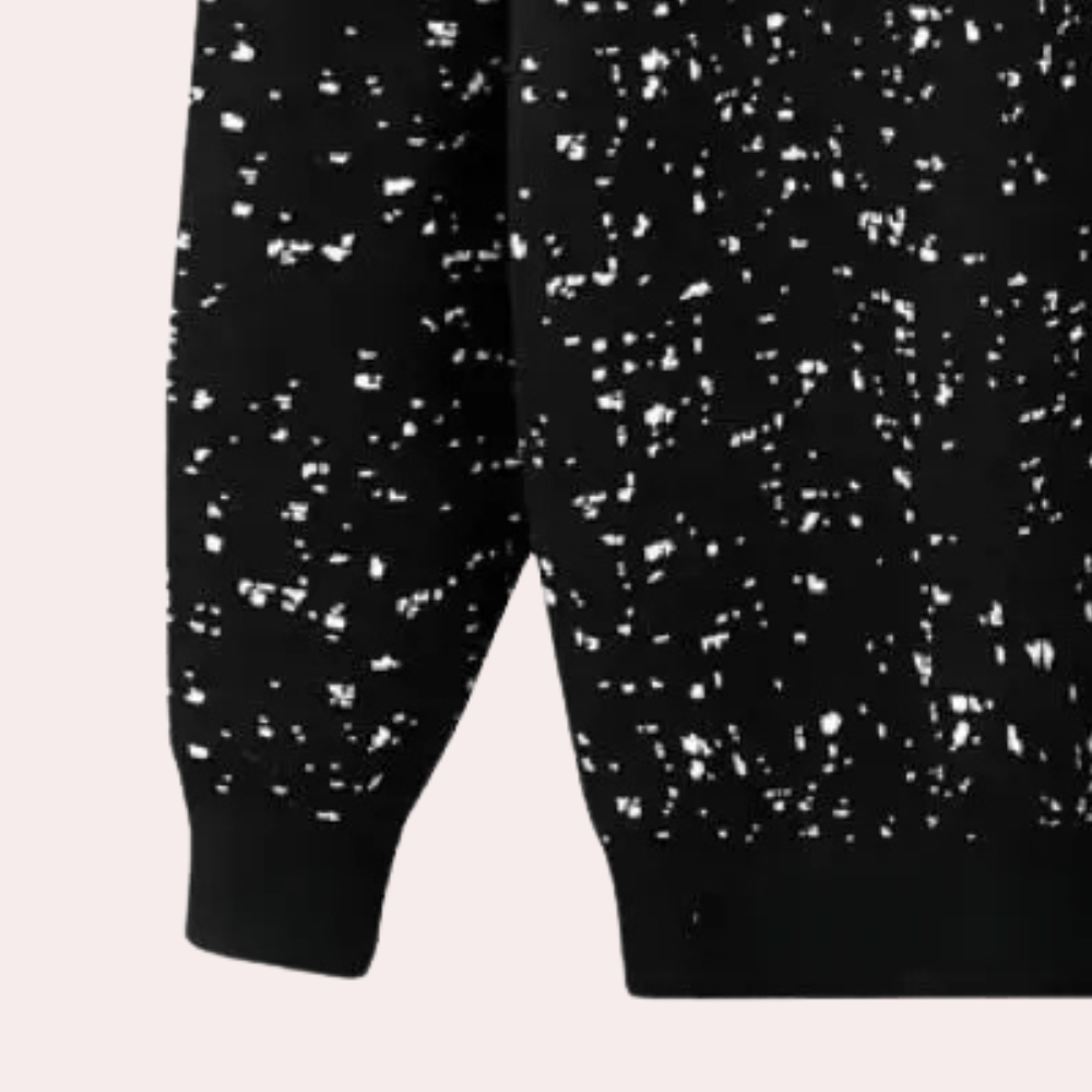 Men's Printed Crew Neck Knit Pullover