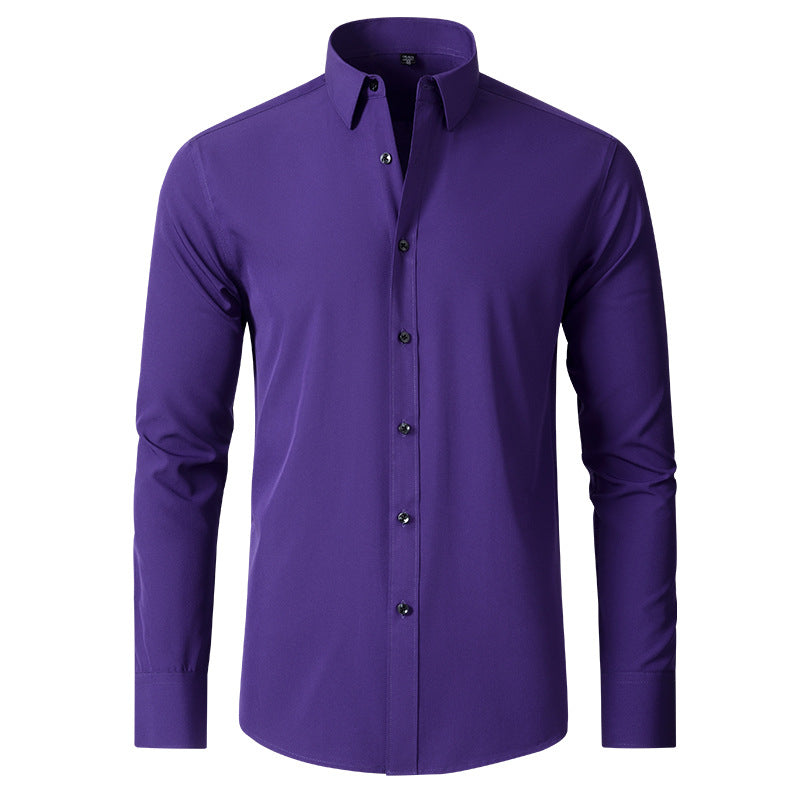 Men's Slim Fit Crease-Resistant Stretch Formal Shirt