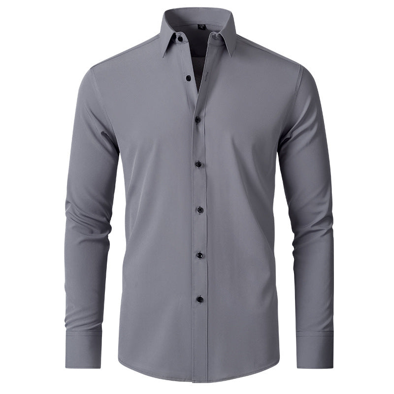 Men's Slim Fit Crease-Resistant Stretch Formal Shirt