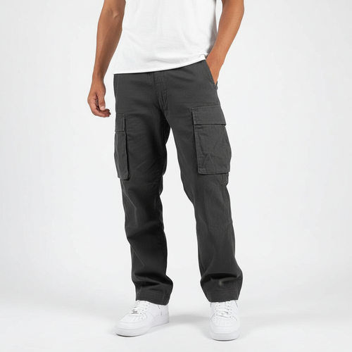 Men's Breathable Tapered Cotton Cargo Trousers