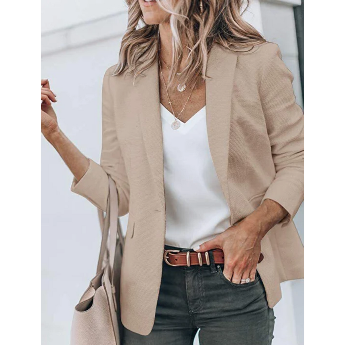 Women's Lightweight Open-Front Workwear Blazer