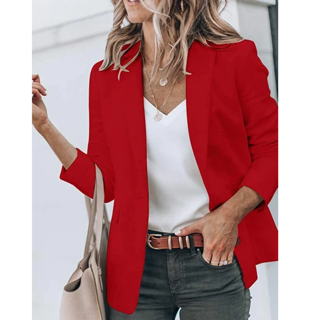 Women's Lightweight Open-Front Workwear Blazer