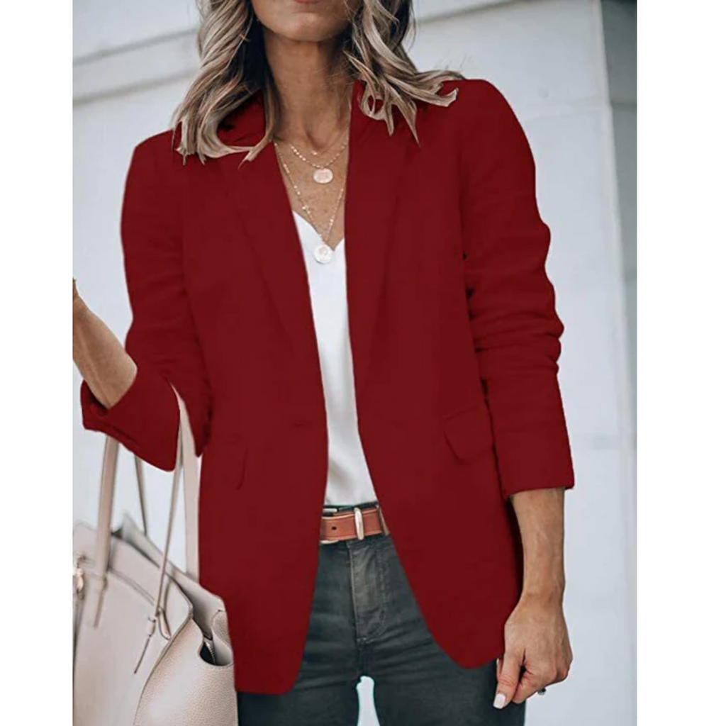 Women's Lightweight Open-Front Workwear Blazer