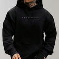 Men's Minimalist Logo Print Hooded Top