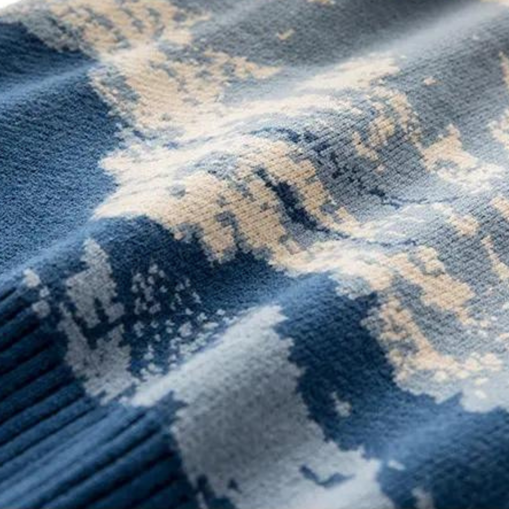Men's Printed Oversized Knit Pullover