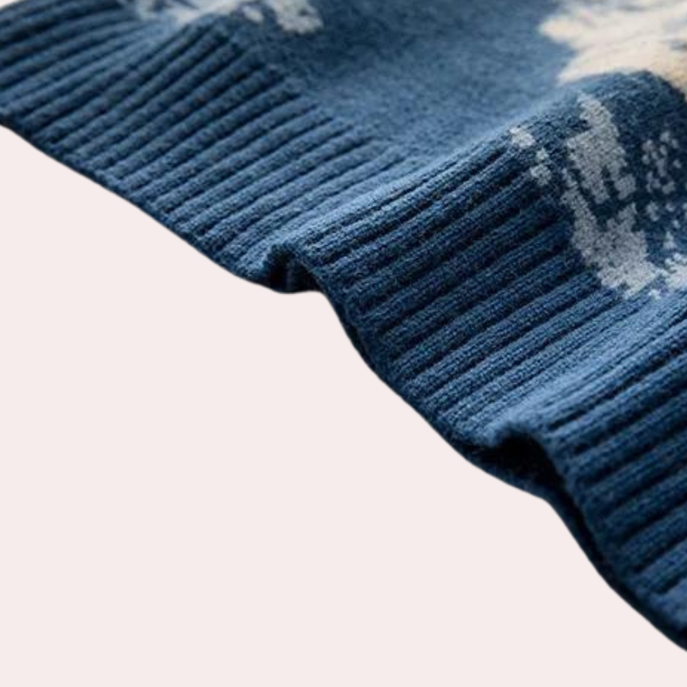 Men's Printed Oversized Knit Pullover