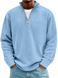 Men's Relaxed Ribbed Half-Zip Sweatshirt