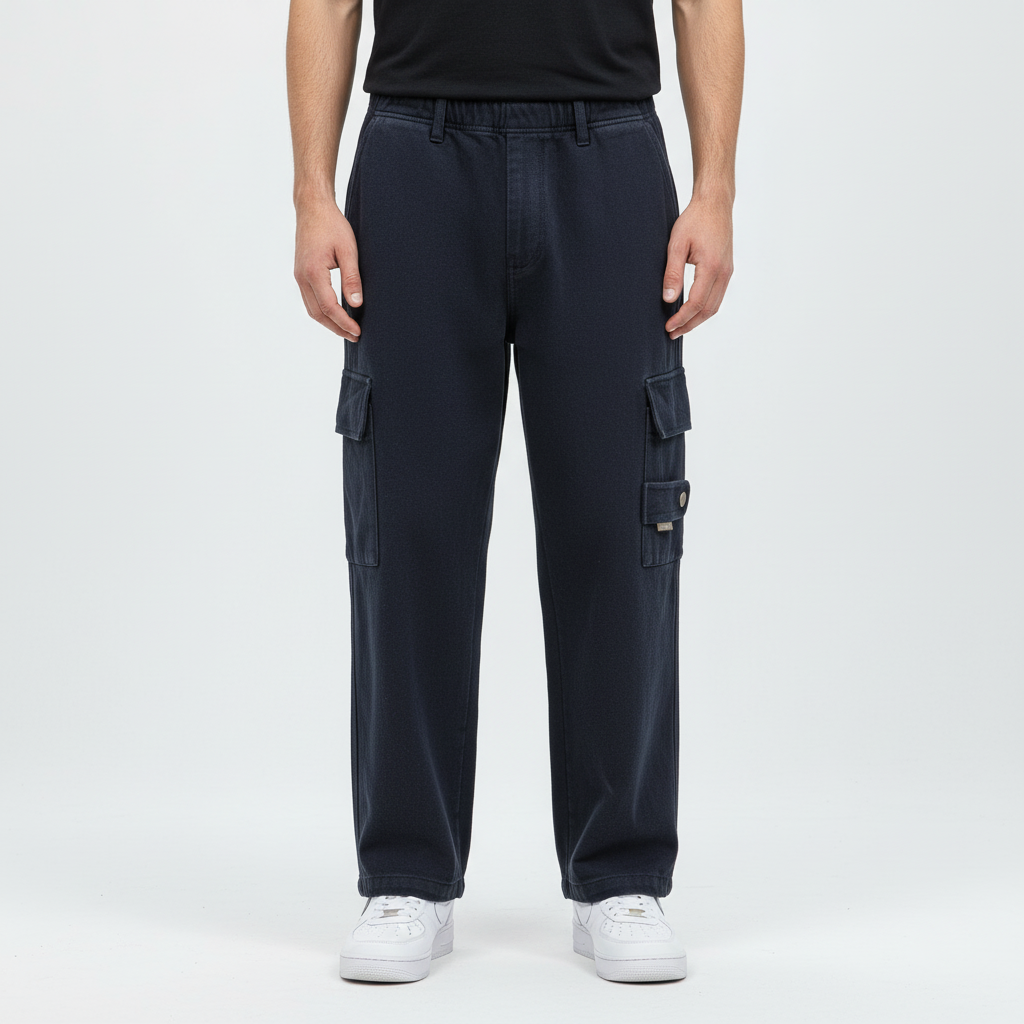 Men's Multi-Pocket Loose Cotton Cargo Trousers