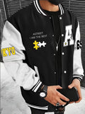 Men's Colour Block Zip-Up Baseball Jacket