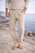 Men's Relaxed Coastal Linen Drawstring Trousers