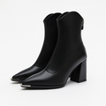 Women's Pointed Block-Heel Ankle Boots