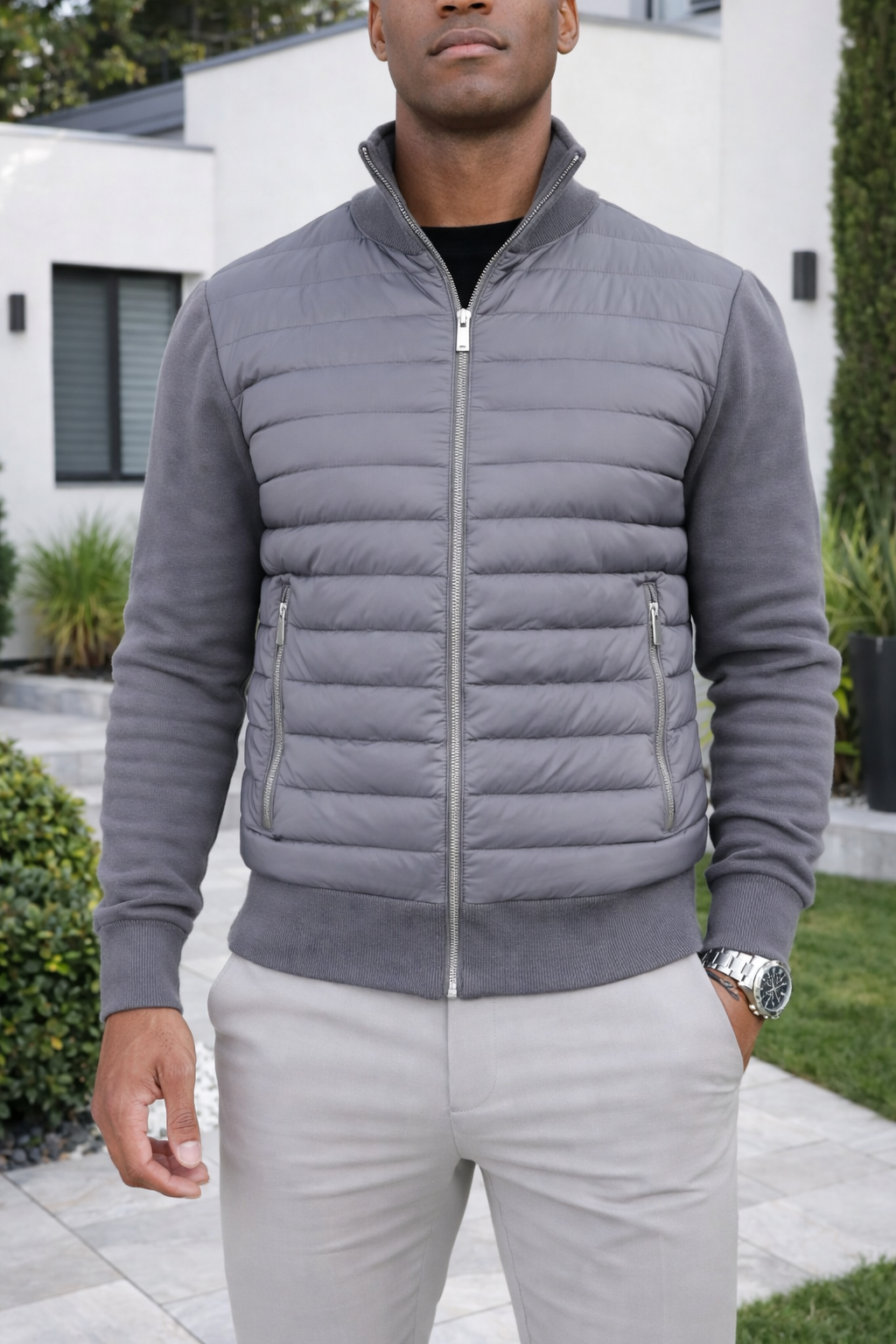 Men's Quilted Lightweight Bomber Blouson