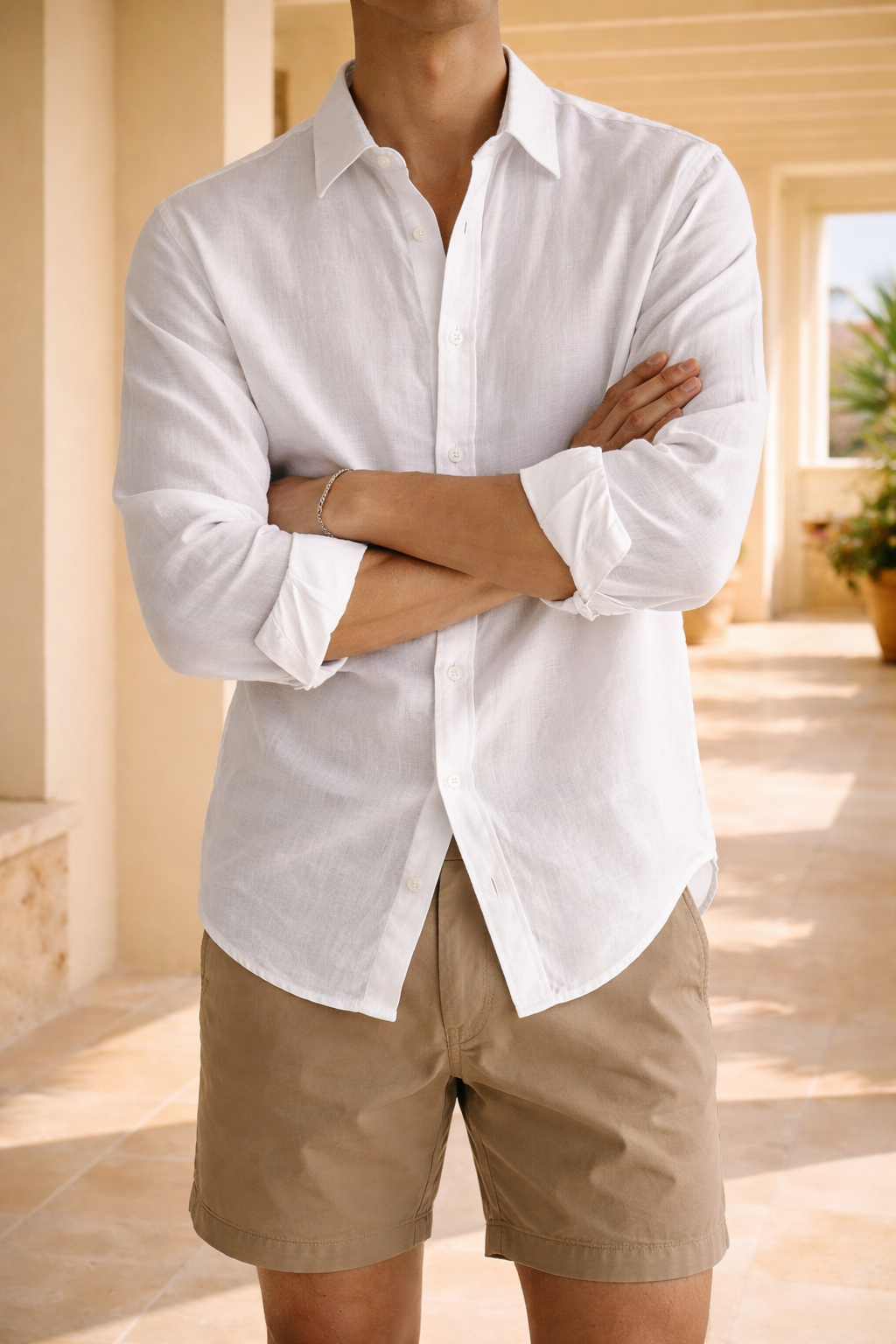 Men's Relaxed Linen Smart Casual Shirt