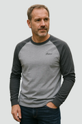 Men's Long Sleeve Raglan Crew Neck Top