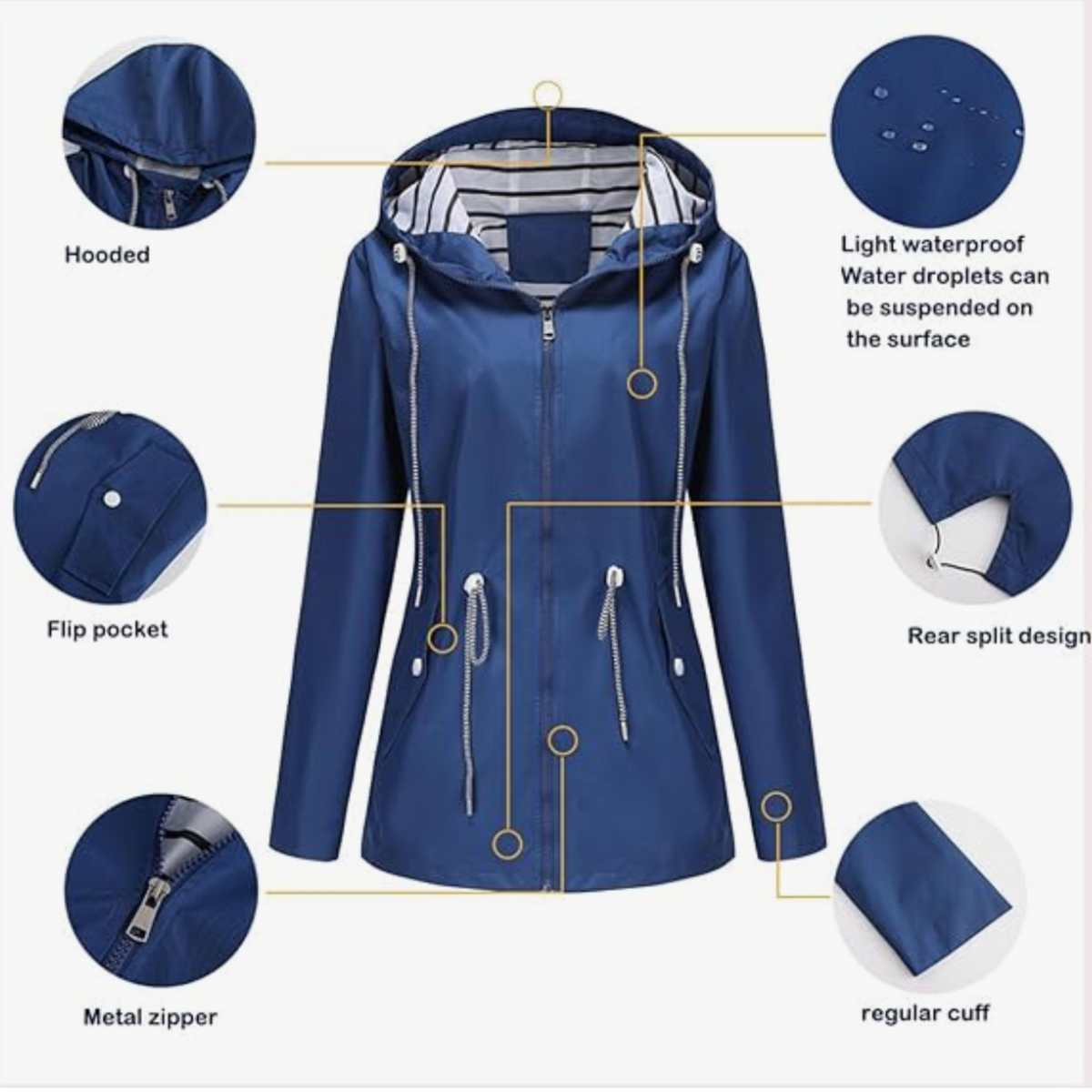 Women's Streamlined Waterproof Rain Anorak
