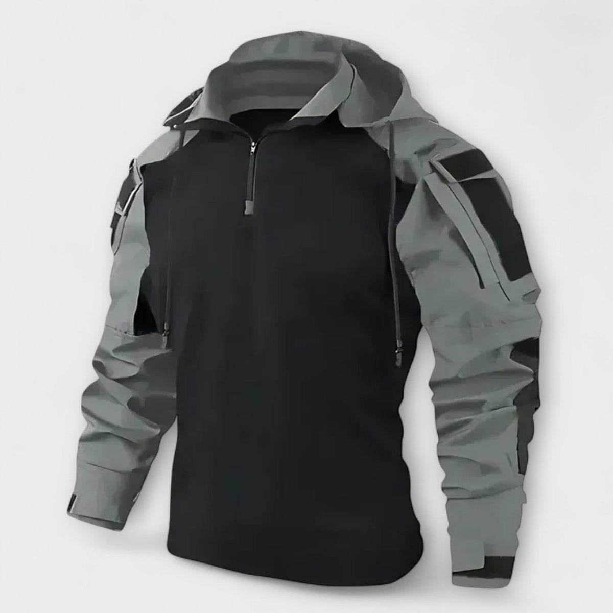 Men's Outdoor Half-Zip Hooded Tactical Top