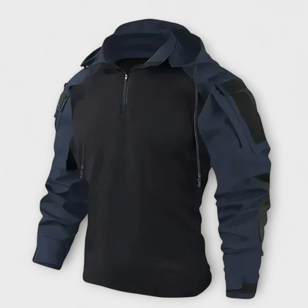 Men's Outdoor Half-Zip Hooded Tactical Top
