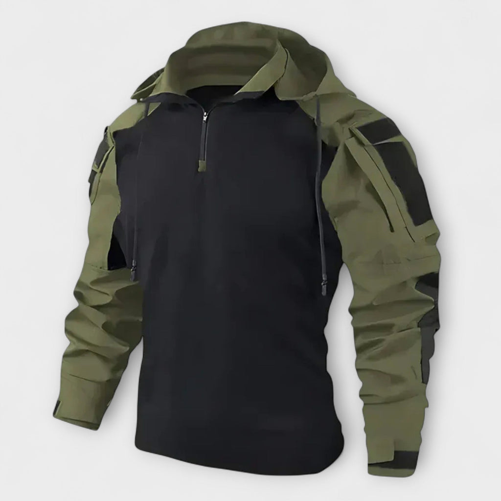 Men's Outdoor Half-Zip Hooded Tactical Top