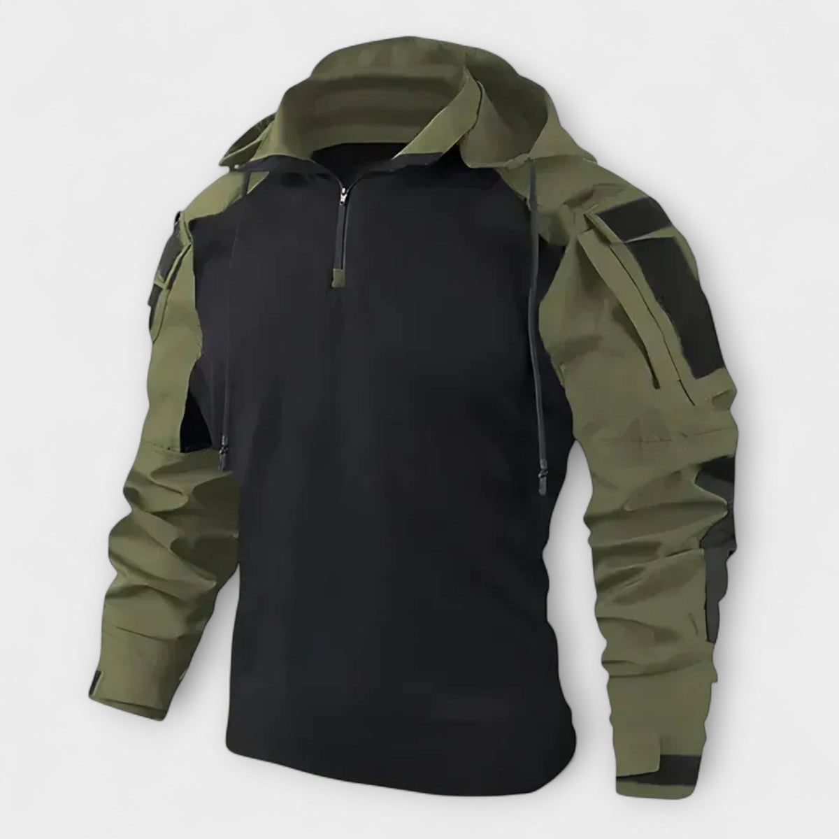 Men's Outdoor Half-Zip Hooded Tactical Top