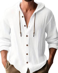 Men's Relaxed Fit Hooded Casual Shirt