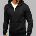 Men's Casual Zip-Through Hooded Top