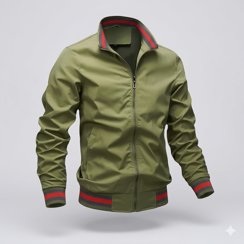 Men's Breathable Zip-Front Summer Jacket
