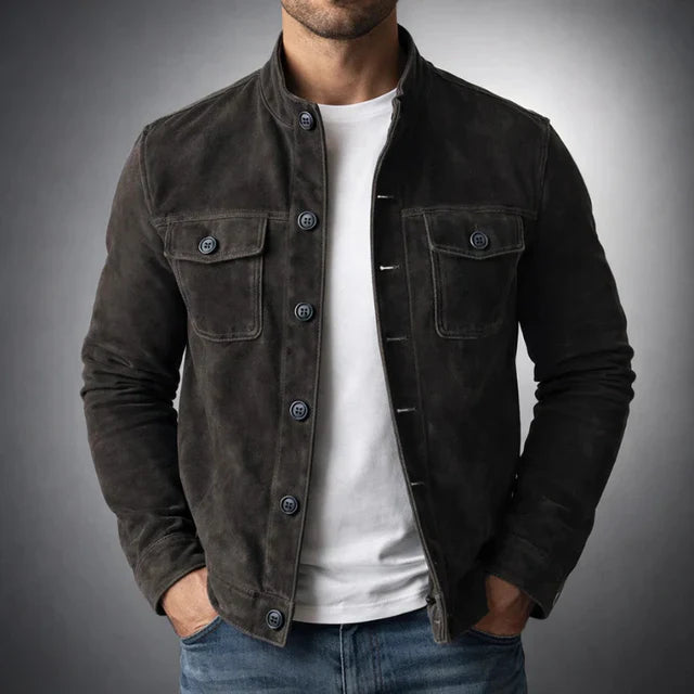 Men's Tailored Button-Front Field Jacket