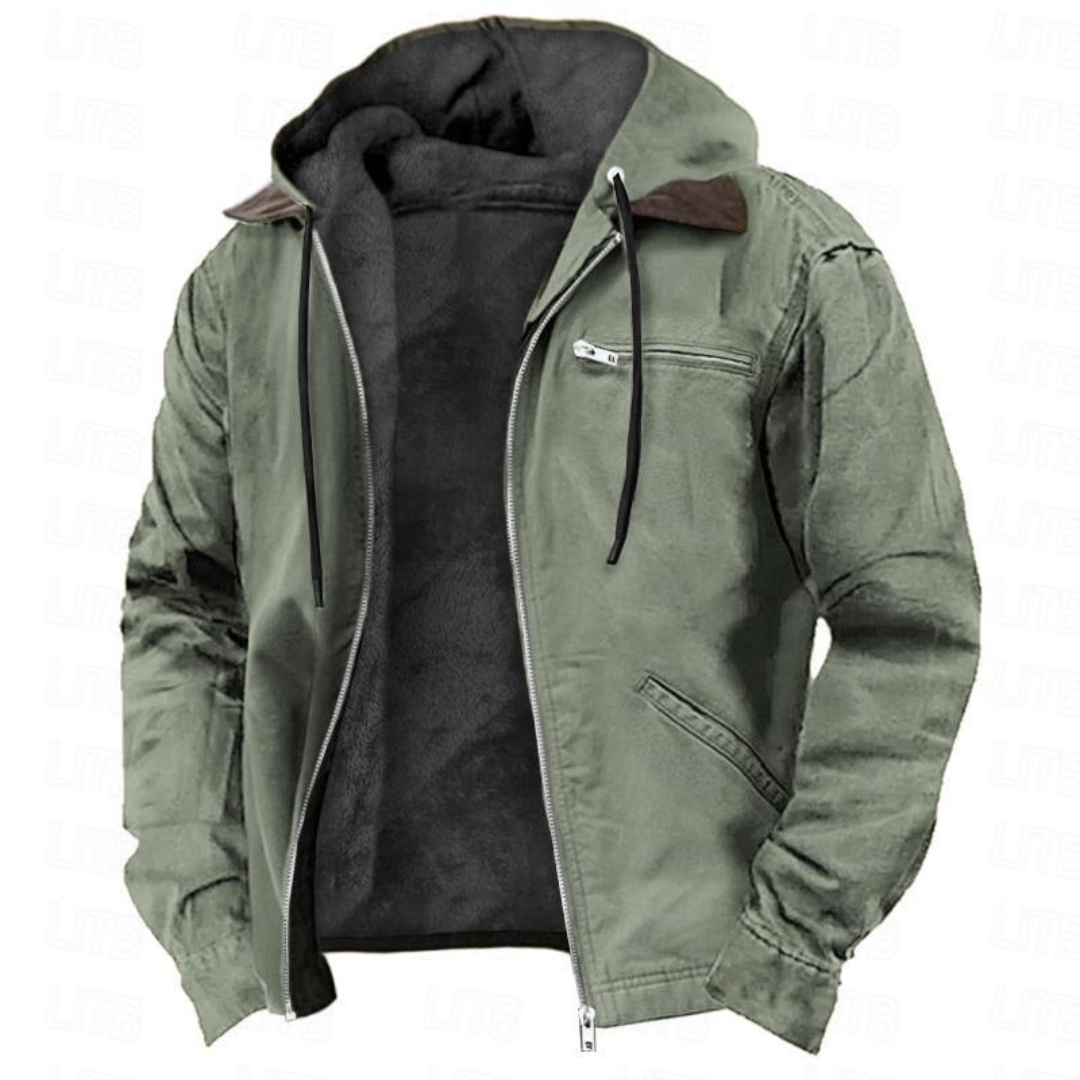 Men's Detachable Hood Padded Winter Jacket