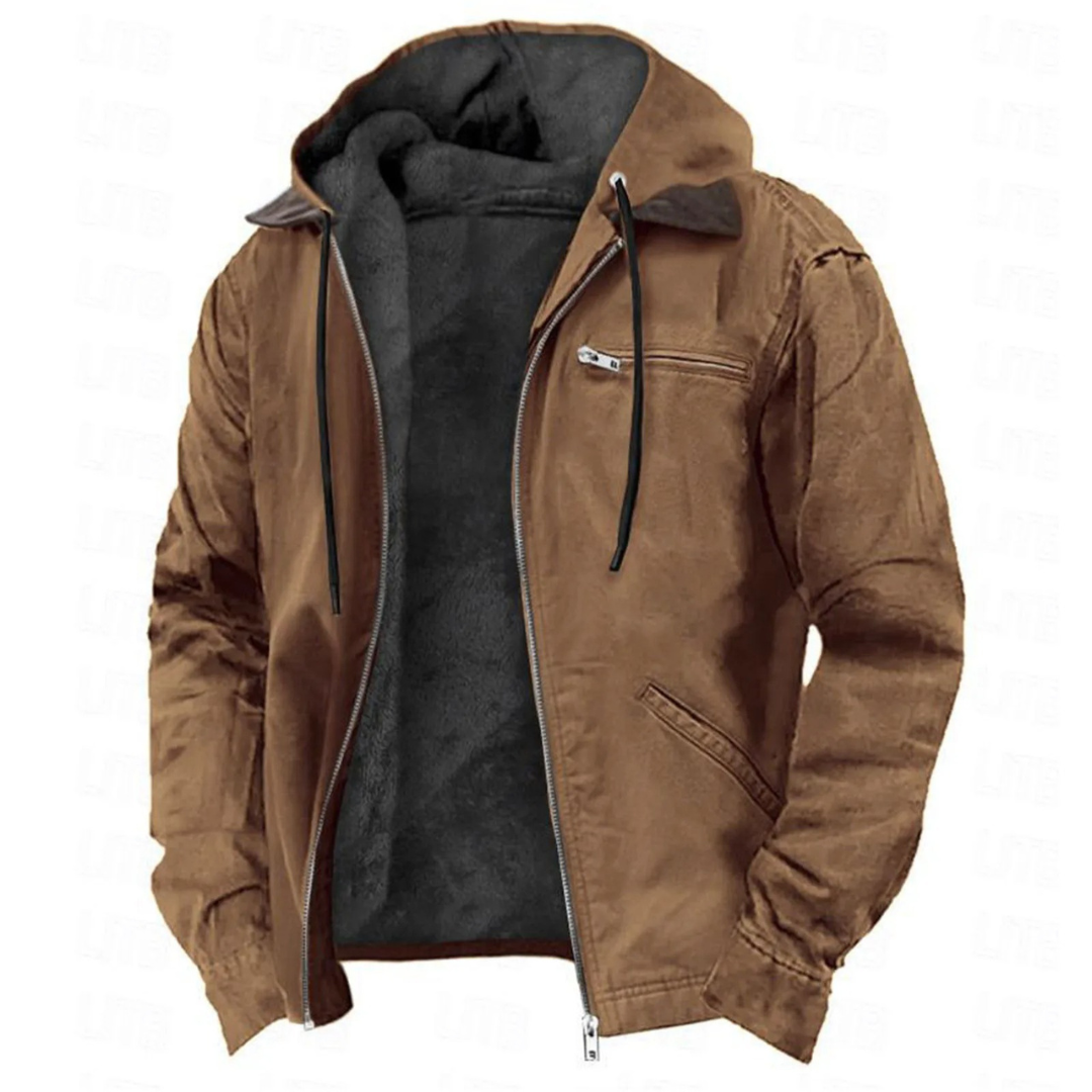 Men's Detachable Hood Padded Winter Jacket