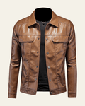 Men's Regular-Fit Popper-Front Biker Jacket