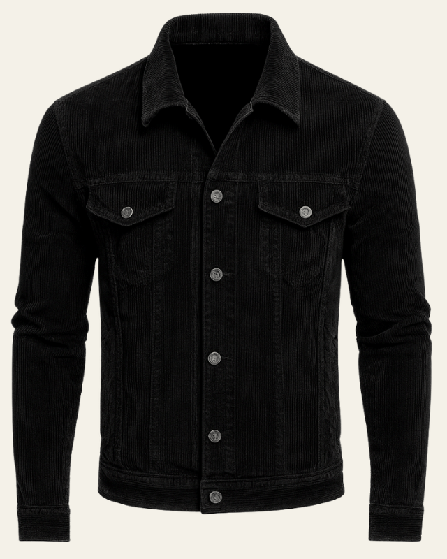 Men's Regular Fit Cord Trucker Jacket