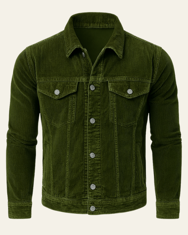 Men's Regular Fit Cord Trucker Jacket