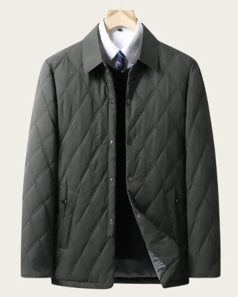Men's Quilted Button-Up Field Jacket