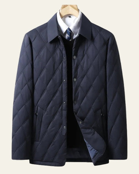 Men's Quilted Button-Up Field Jacket