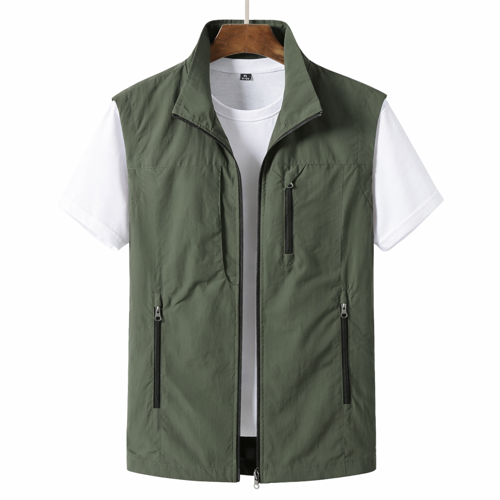Men's Lightweight Utility Zip-Front Gilet