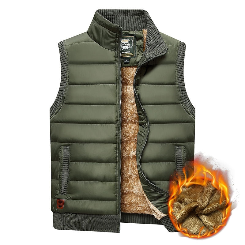 Men's Insulated Fur Lined Padded Gilet