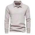 Men's Open Collar Fine Knit Polo