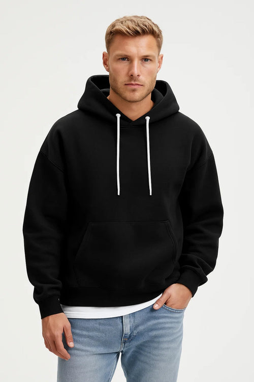 Men's Casual Kangaroo Pocket Hooded Top