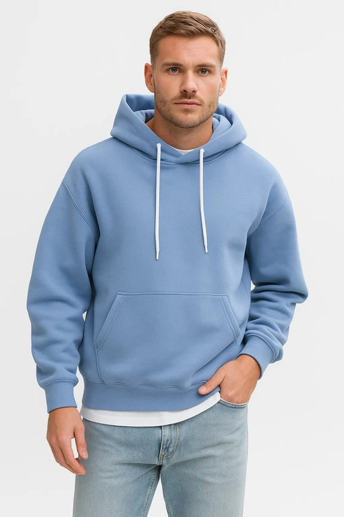 Men's Casual Kangaroo Pocket Hooded Top