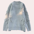 Men's Printed Oversized Crew Neck Pullover