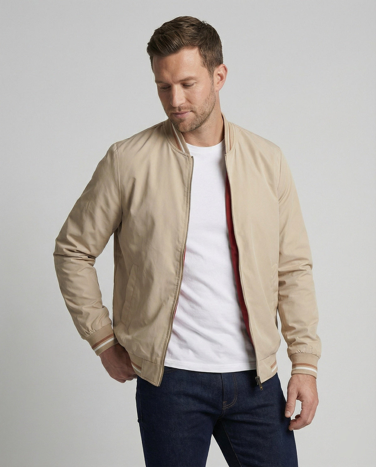 Men's Lightweight Water-Resistant Nylon Blouson