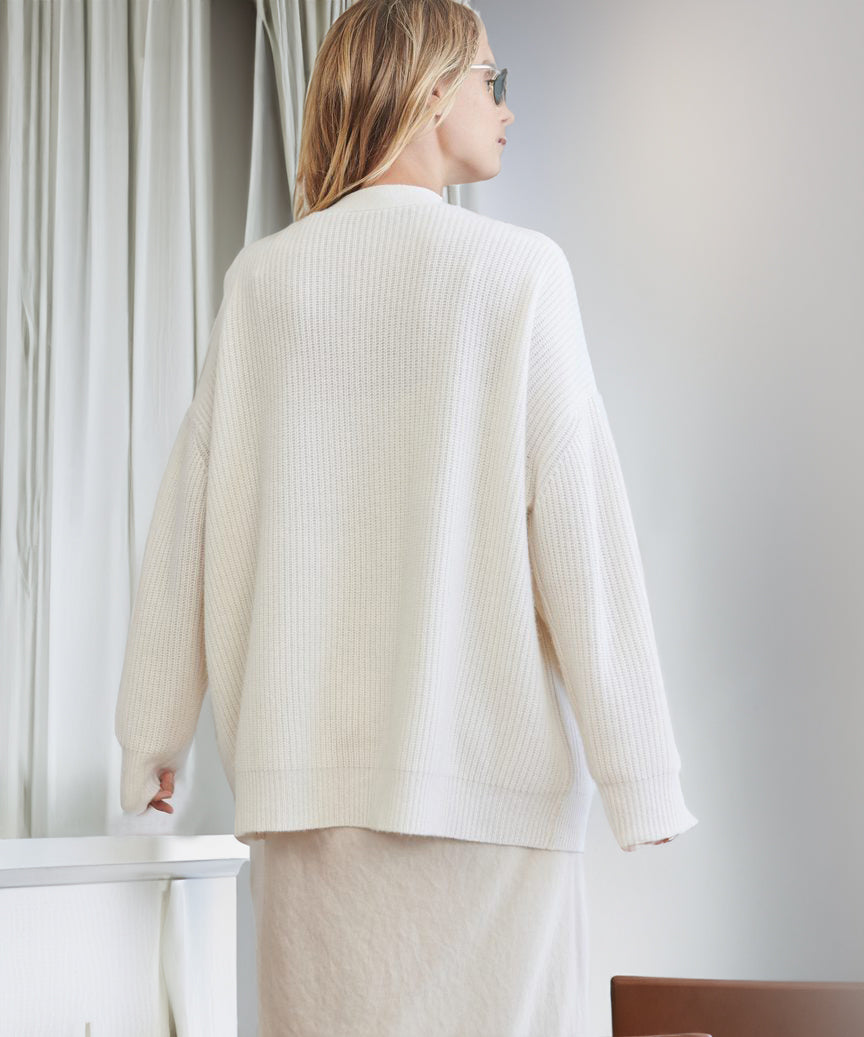 Women's Oversized Soft Button-Through Cardigan