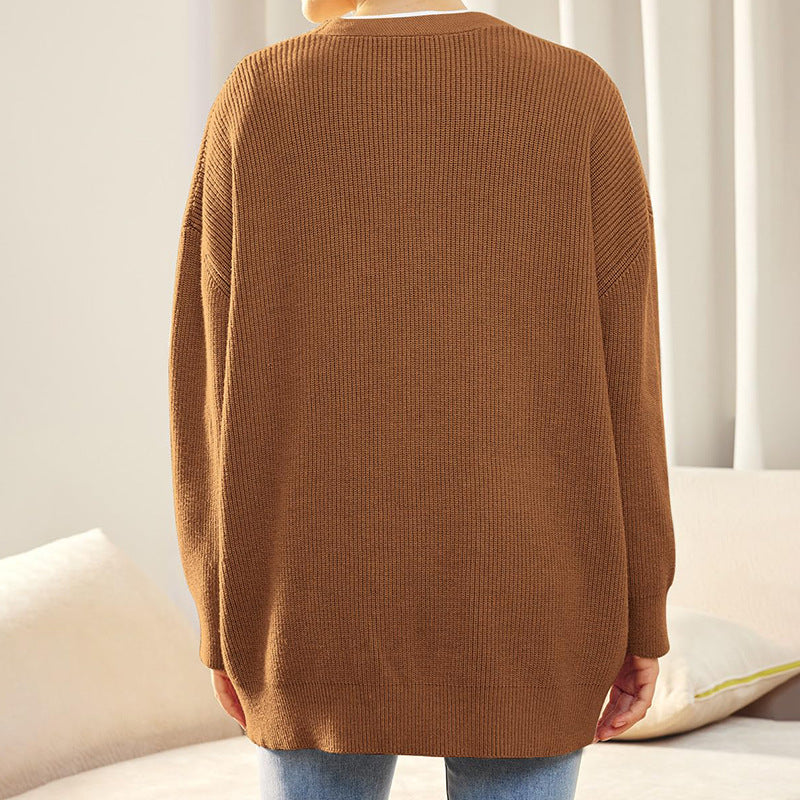 Women's Oversized Soft Button-Through Cardigan