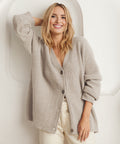 Women's Oversized Soft Button-Through Cardigan