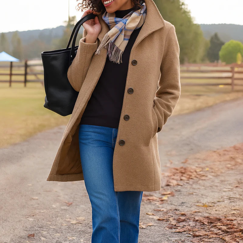 Women's Classic Button-Through Topcoat
