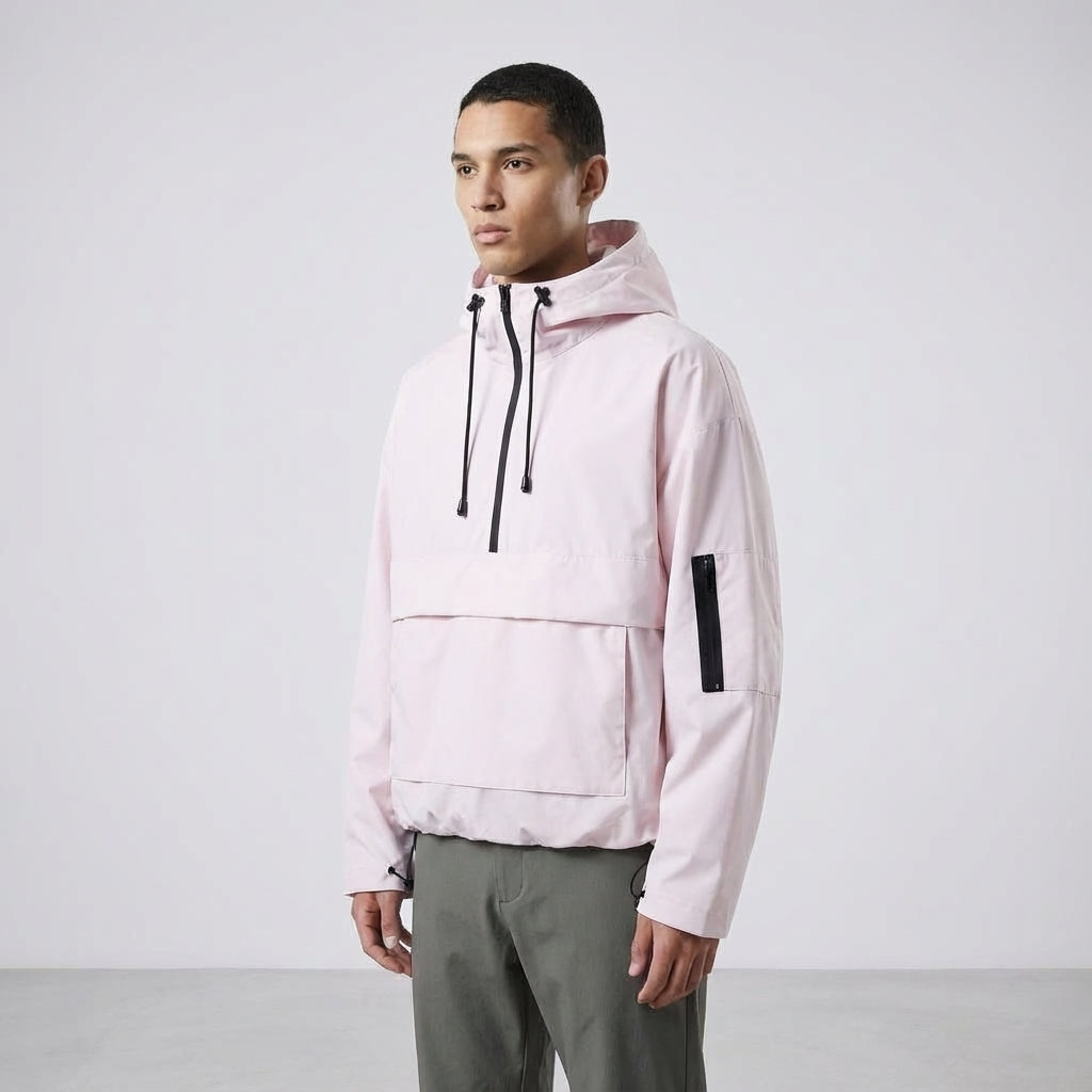 Men's Lightweight Water-Repellent Hooded Anorak