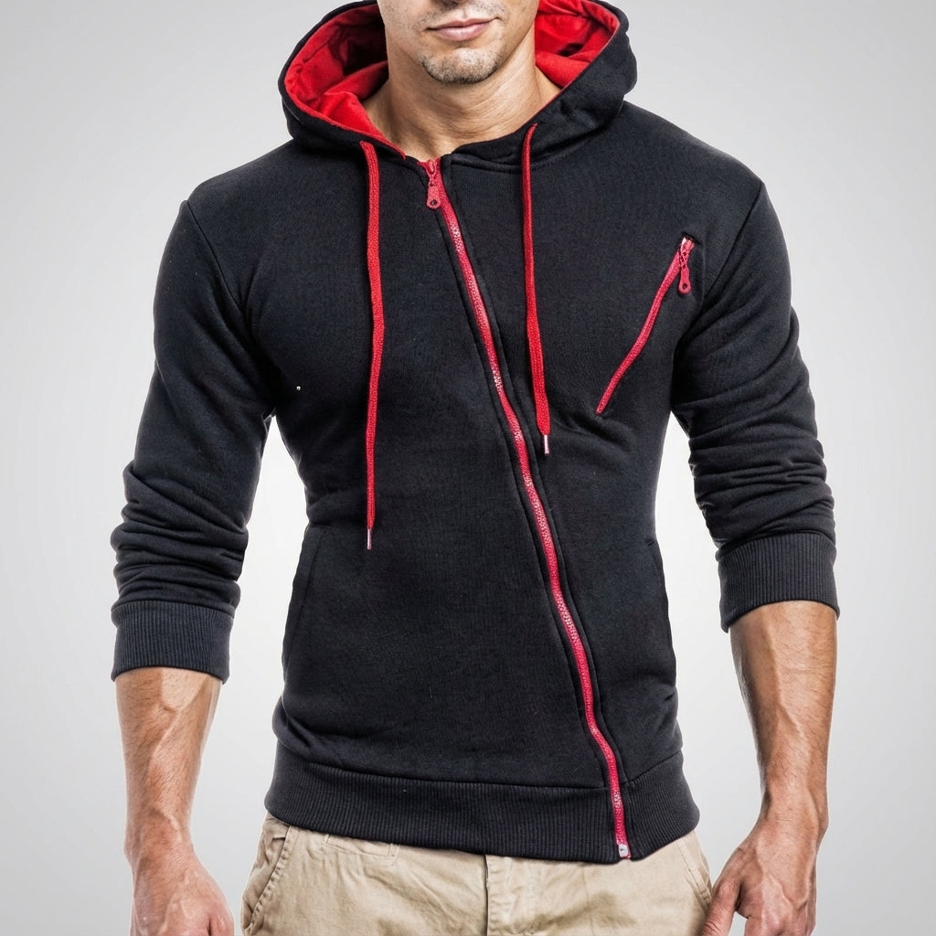 Men's Chest Pocket Hooded Training Jacket