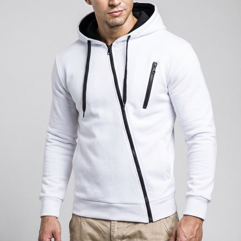 Men's Chest Pocket Hooded Training Jacket